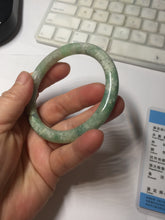 Load image into Gallery viewer, 57mm certified Type A 100% Natural dark green gray light purple round cut Jadeite Jade bangle PE94-6189