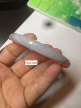 Load image into Gallery viewer, 58mm certified 100% natural type A light green/purple round cut jadeite jade bangle AJ66-0019