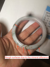 Load image into Gallery viewer, 62.6mm Certified Type A 100% Natural green/yellow/white/purple early spring mountain forest series Jadeite Jade bangle K93-0461