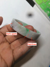 Load image into Gallery viewer, 52.5mm Certified type A 100% Natural sunny green/purple/white square Jadeite Jade bangle AT87-4715