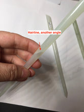 Load image into Gallery viewer, 18-20cm 100% Natural Icy light green white Xiu Jade (Serpentine) Hairpin AW72