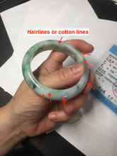 Load image into Gallery viewer, 53.7mm Certified 100% natural Type A sunny green purple jadeite jade bangle BQ33-4150