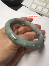 Load image into Gallery viewer, 59.2mm certified Type A 100% Natural dark green gray light purple Jadeite Jade bangle PJ87-6652