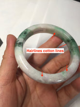 Load image into Gallery viewer, 53.7mm Certified 100% natural Type A sunny green purple jadeite jade bangle BQ34-4135