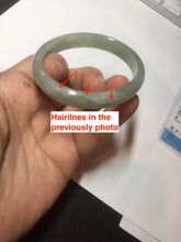 Load image into Gallery viewer, 49mm certified Type A 100% Natural icy watery light green oval Jadeite Jade bangle BQ11-3802