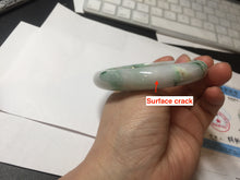 Load image into Gallery viewer, 60.2mm certified Type A 100% Natural light green sunny green light purple Jadeite Jade bangle BK139-5281
