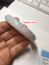 Load image into Gallery viewer, 54.2mm certified 100% natural Type A icy watery light watermelon rind oliy light green/purple/brown( 淡瓜油青) jadeite jade bangle BQ3-8153