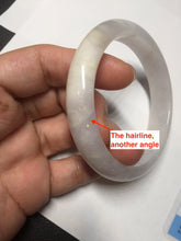 Load image into Gallery viewer, 56.6mm certified 100% natural Type A icy watery light purple/white jadeite jade bangle BP10-2678