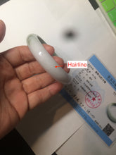 Load image into Gallery viewer, 60mm certified type A 100% Natural green/dark green/white jadeite jade bangle BG26-1711
