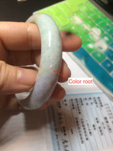 Load image into Gallery viewer, 58.5 mm Certified Type A 100% Natural yellow/light purple/green(FU LU SHOU) Jadeite Jade bangle AF79-0586
