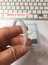 Load image into Gallery viewer, 48.5mm certified 100% natural type A light green orange white thin square style jadeite bangle PH251-1001