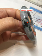 Load image into Gallery viewer, 60.5mm Certified Type A 100% Natural dark green/red/purple/gray Snowy Pine Mountain Jadeite Jade bangle PE116-1215
