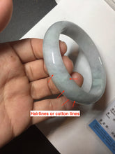 Load image into Gallery viewer, 57mm Certified type A 100% Natural light green white Jadeite bangle AX141-0794
