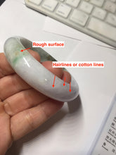 Load image into Gallery viewer, 55mm certified 100% natural Type A sunny green light purple jadeite bangle PA186-4759