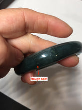 Load image into Gallery viewer, 60.5mm Certified Type A 100% Natural dark green/blue/gray/black Guatemala Jadeite bangle PJ136-1477