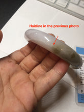 Load image into Gallery viewer, 57.5mm certified Type A 100% Natural dark green purple yellow brown white(FU LU SHOU) Jadeite Jade bangle Y159-3003