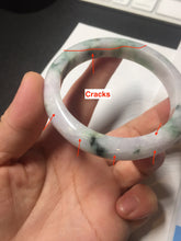 Load image into Gallery viewer, 53.5mm Certified type A 100% Natural sunny green/purple/yellow(Fu LU SHOU) Jadeite bangle BN42-5128