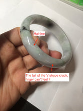 Load image into Gallery viewer, 58.5mm 100% natural type A certified light green/purple jadeite jade bangle Y140-0720