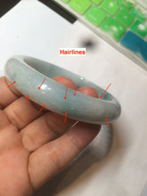 Load image into Gallery viewer, 58mm Certified Type A 100% Natural green/white Jadeite Jade bangle AX79-4354