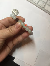 Load image into Gallery viewer, 6.8-7.2mm size 50-58mm 100% natural type A icy watery white brown jadeite jade beads bracelet PB76