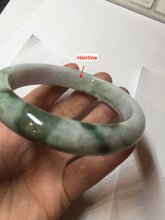 Load image into Gallery viewer, 60.2mm certificated Type A 100% Natural dark green/sunny green/white/purple Jadeite Jade bangle AA102-3268