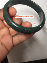 Load image into Gallery viewer, 59mm Certified Type A 100% Natural dark green/blue/gray/black Guatemala Jadeite bangle BS144-6408