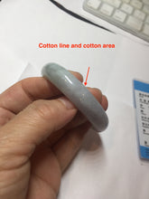 Load image into Gallery viewer, 45mm Certified Type A 100% Natural light green purple white flat Oval Jadeite Jade Bangle PJ70-2195