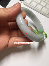 Load image into Gallery viewer, 56.7mm certified type A 100% Natural light green/blue purple Jadeite Jade bangle AB2-1325