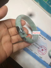 Load image into Gallery viewer, 50.5mm Certified Type A 100% Natural dark green Jadeite Jade oval bangle AJ70-0610