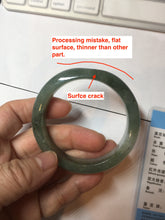 Load image into Gallery viewer, 50.5mm Certified type A 100% Natural icy watery oily dark green white Jadeite Jade bangle PB122-3460