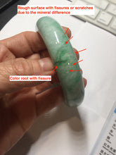 Load image into Gallery viewer, 57.5mm Certified Type A 100% Natural sunny green yellow white Jadeite bangle PC163-8119