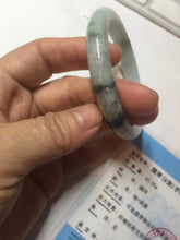 Load image into Gallery viewer, Shopify only 55.3mm Type A 100% Natural light green flying flowers Jadeite Jade bangle E152-2440