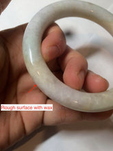 Load image into Gallery viewer, 57.8mm certified 100% natural type A light sunny green/purple/yellow chubby round cut jadeite jade bangle BF36- 9222