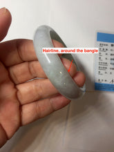 Load image into Gallery viewer, 53.2mm Certified Type A 100% Natural light green purple white Jadeite bangle PB291-3362
