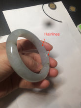 Load image into Gallery viewer, 55.9mm Certified Type A 100% Natural Icy watery white/gray/clear Jadeite Jade bangle BG20-5830
