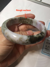Load image into Gallery viewer, 58.5mm certified 100% natural Type A dark green purple red black Mountain Blossoms (山花烂漫)jadeite jade bangle PC256-0467