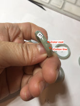 Load image into Gallery viewer, Size 6 1/2-10 1/2 100% natural type A light green white jadeite band ring group AA111