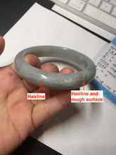 Load image into Gallery viewer, 57mm Certificated 100% natural type A light green/gray/black jadeite jade bangle BP53-5969