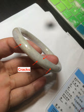 Load image into Gallery viewer, 56.9mm certified 100% natural type A light green/purple/yellow round cut jadeite jade bangle D125-8926