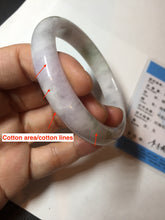 Load image into Gallery viewer, 56.6mm certificated Type A 100% Natural green purple white Jadeite Jade bangle BL67-6247