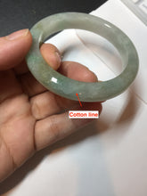Load image into Gallery viewer, 52mm 100% natural certified light green/gray jadeite jade bangle AX130-0235