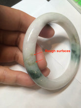 Load image into Gallery viewer, 59mm Certified 100% natural Type A green/white jadeite jade bangle AX99-4384