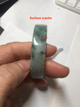 Load image into Gallery viewer, 50.7mm Certified type A 100% Natural green with green floating flowers Jadeite Jade square bangle PC37-0403