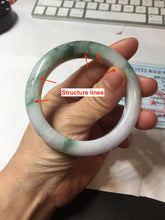 Load image into Gallery viewer, 53.7mm Certified 100% natural Type A Green & Light Purple jadeite jade bangle PH243-0178