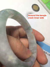 Load image into Gallery viewer, 53.4mm Certified Type A 100% Natural green/white/purple Jadeite Jade bangle AX42-7719