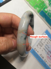 Load image into Gallery viewer, 59.5mm certified Type A 100% Natural green/white/purple Jadeite bangle R107-0467