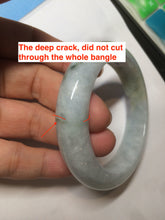 Load image into Gallery viewer, 54.8mm certified type A 100% Natural green/yellow/purple(FU LU SHOU) jadeite jade bangle M82-2114