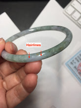 Load image into Gallery viewer, 65.2mm Certified type A 100% Natural light Green purple red (FU LU SHOU)white round cut Jadeite bangle PB307-0167
