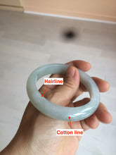 Load image into Gallery viewer, 57.4mm Certified 100% natural Type A icy watery green/white/gray jadeite jade bangle AY70-0343