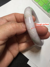 Load image into Gallery viewer, 60mm Certified Type A 100% Natural sunny green/white/purple Jadeite Jade bangle BL4-0367